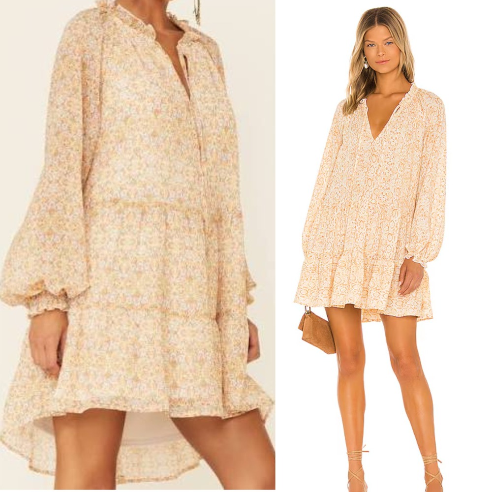Show Me Your Mumu Birdie Paisley Tiered Mini Dress Sz Small Boho Cottagecore